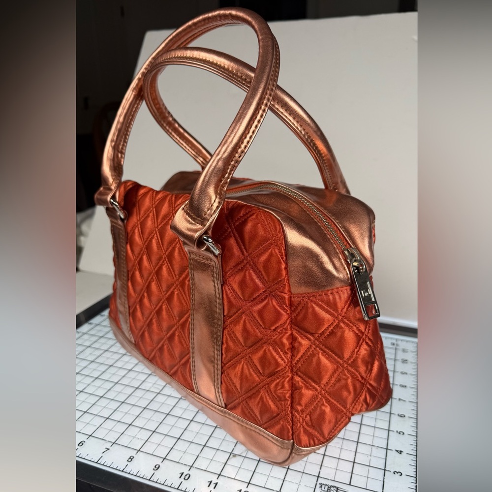 Marc by Marc Quilted Copper Orange Handbag. GOOD used - Picture 3 of 14